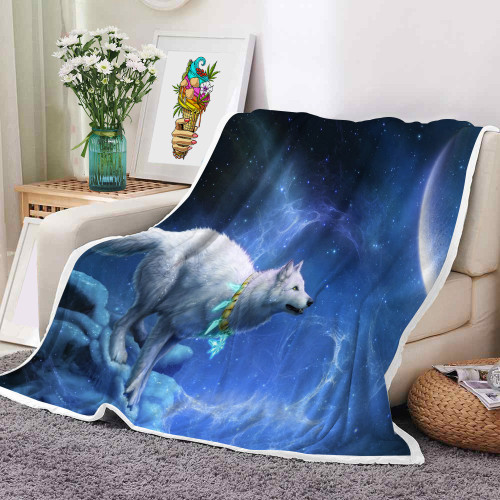 Running Wolf Blanket