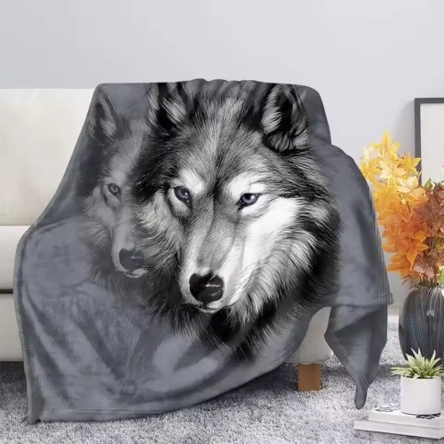 Gray Wolf Blanket