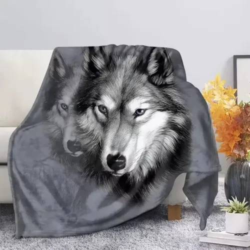 Gray Wolf Blanket