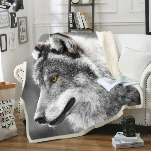 Grey Wolf Blanket