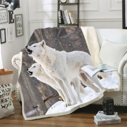 Howling Wolf Packs Blanket