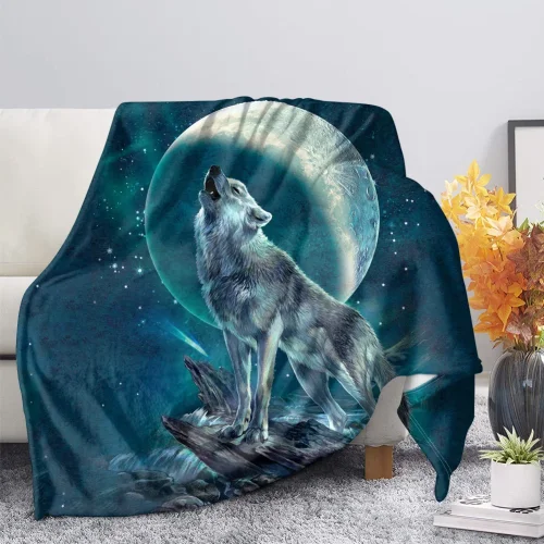 Moon Wolf Blanket