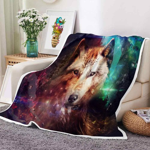 Wolf Galaxy Blanket