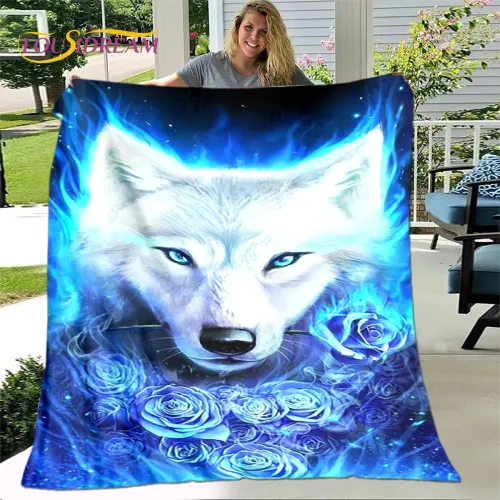 Rose Wolf Blanket