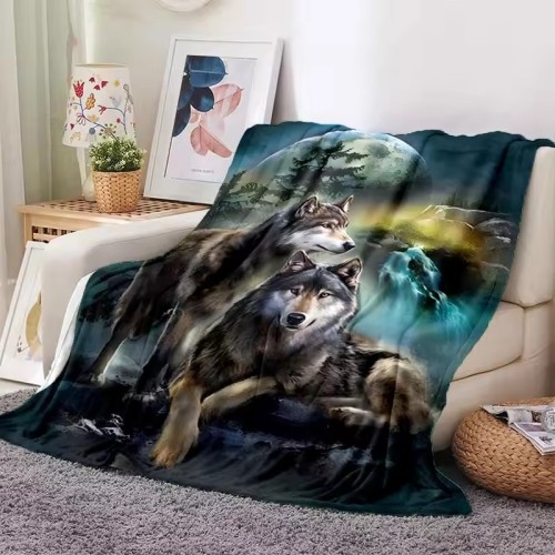 Wolf Lovers Print Blanket