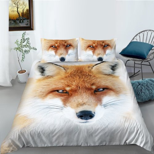 3D Red Fox Bed Set