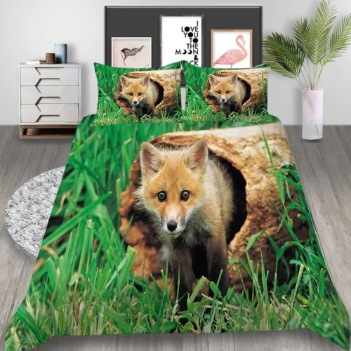 Cute Baby Fox Bed Set