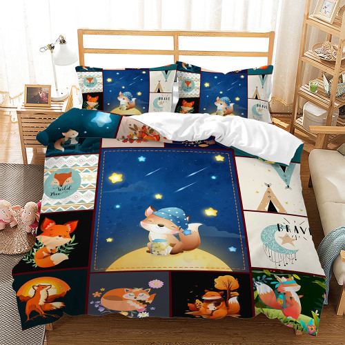 Multi Foxes Bed Set