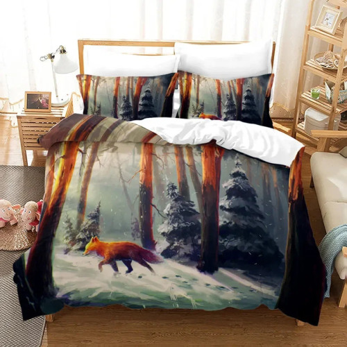 Cute Red Fox Bed Set