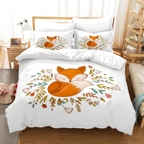 Cartoon Fox Bed Set