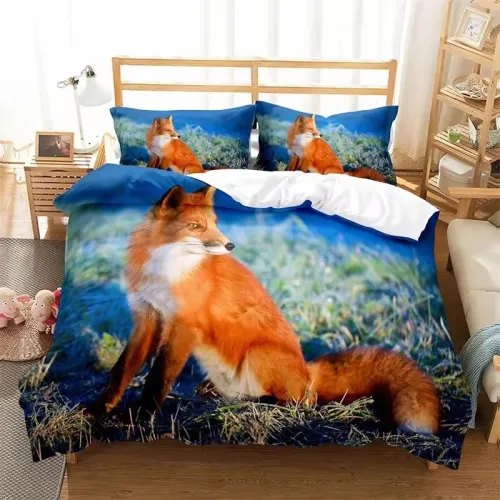 Wildlife Fox Print Bed Set