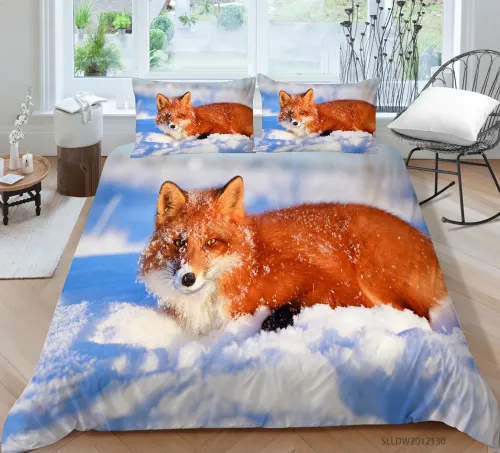 Red Fox Duvet Cover Set
