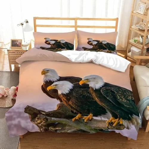 Bald Eagles Print Bed Set