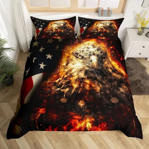 Fire Eagle Flag Bed Set