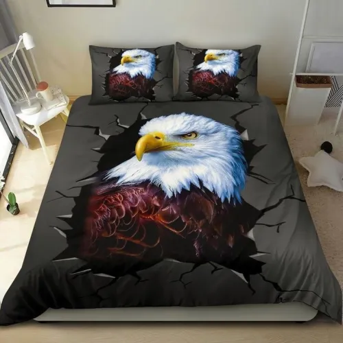 3D Eagle Print Bed Set