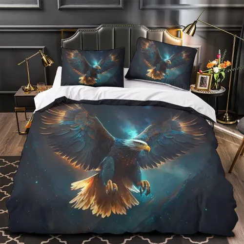 Flying Bald Eagle Bed Set