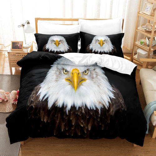 Bald Eagle Portrait Print Bed Set