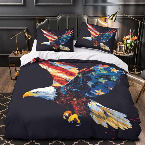 Watercolor Bald Eagle Bedding Set