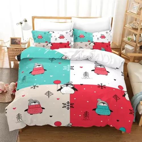 Christmas Penguin Bed Set