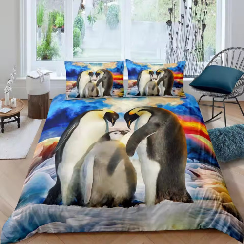 Family Penguins Bed Set