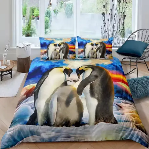 Family Penguins Bed Set