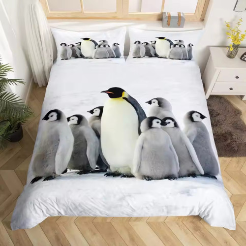 Animal Penguins Duvet Cover