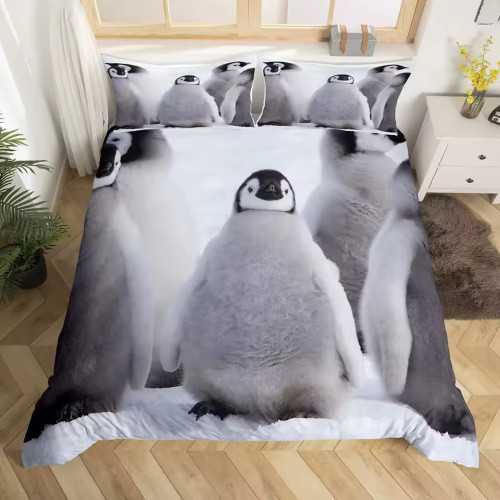 Cute Baby Penguin Bed Set