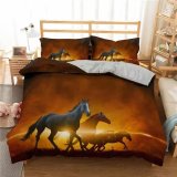 Galloping Horses Print Bed Set