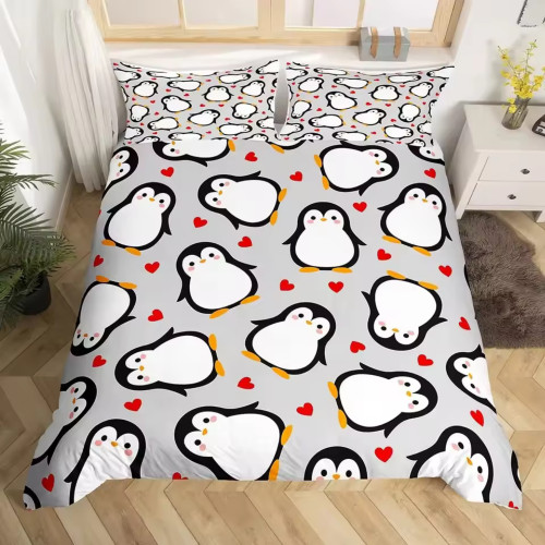 Penguin Hearts Bedding Set