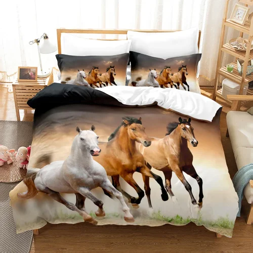 Running Horses Bed Set
