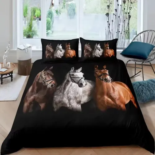 Horses Pattern Bed Set
