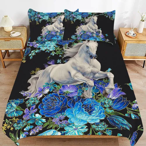 Roses Horse Bed Set