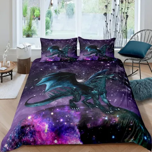 Dragon Galaxy Print Bed Set