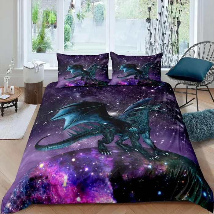 Dragon Galaxy Print Bed Set