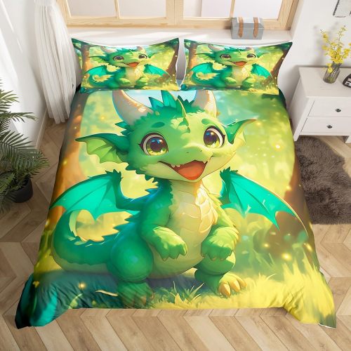 Girls Boys Dragon Bed Set