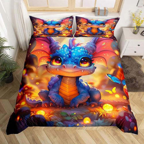 Cartoon Dragon Bed Set