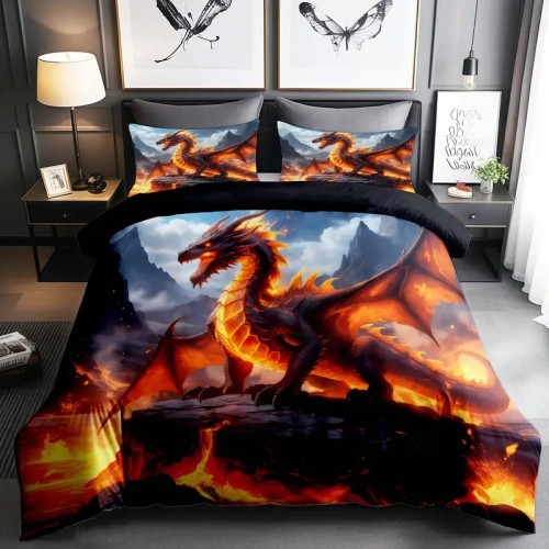 Flame Dragon Bed Set
