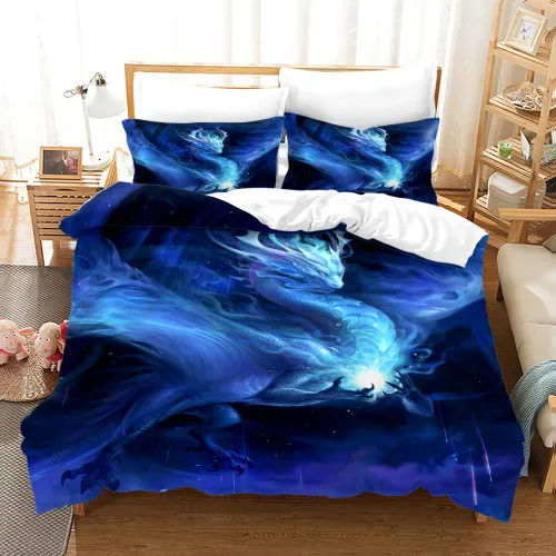 Blue Dragon Bed Set