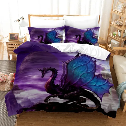 Purple Dragon Bed Set