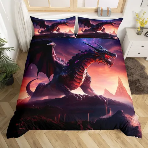 Dragon Printed Duvet Cover