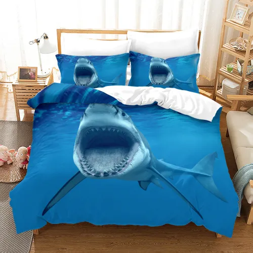 Shark Print Duvet Cover