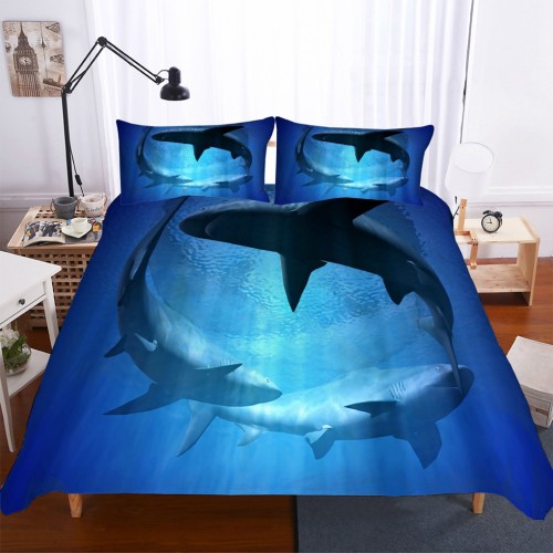3D Sharks Bed Set