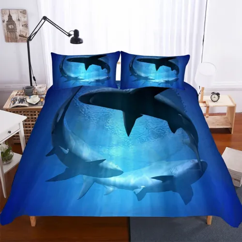 3D Sharks Bed Set