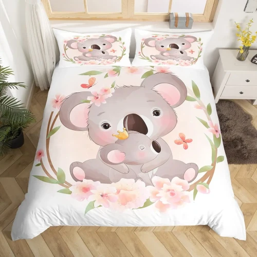 Cute Cartoon Koala Bed Set