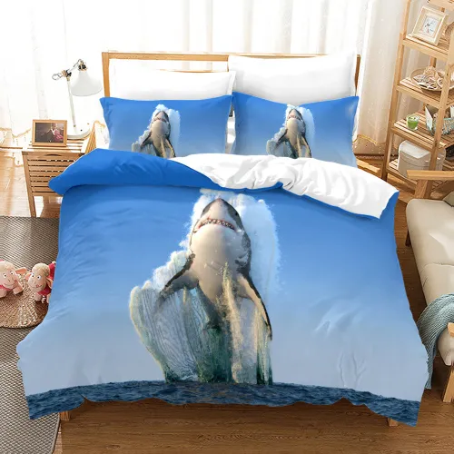 Shark Print Bedding Set