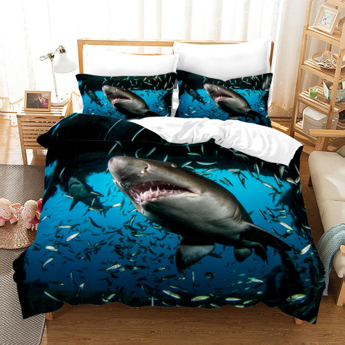 Shark And Fishes Bed Set