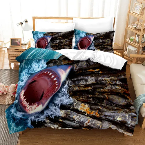 3D Shark Bed Set