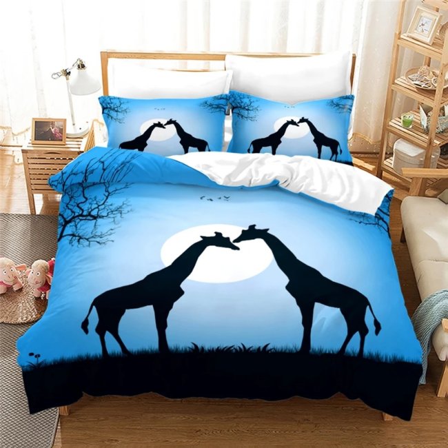 Moon Giraffe Bed Set