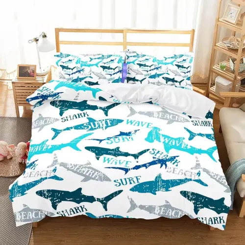 Shark Species Print Bed Set