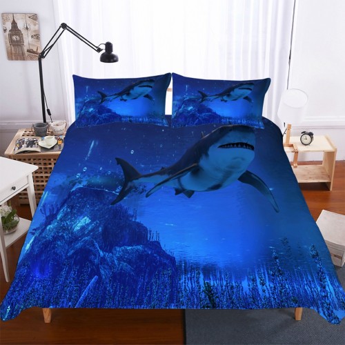 Shark Printed Bed Set